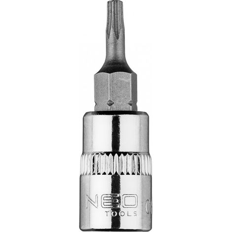 Embout Torx TX10 sur douille 1/4", courte, 37 mm (1/5)