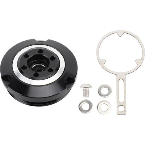 Bouchon de remplissage d'huile moteur de moto, couvercle de réservoir de carburant en alliage d'aluminium pour HP2 Enduro R1200GS R 1200 GS LC R1200R, noir argent. (1/5)