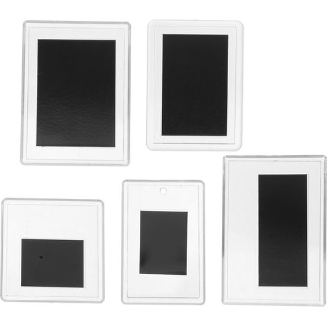 Cadres Photo Magnétiques Protège Photos Dommages Lot de 5 en Pvc pour Réfrigérateur Résistant Déformation Design Élégant pour Maison et Magasin (1/5)