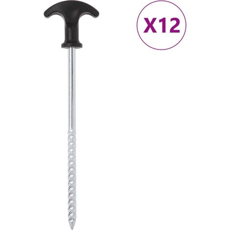 Zeltheringe 12 Stk. 20 cm Ø7 mm Verzinkter Stahl