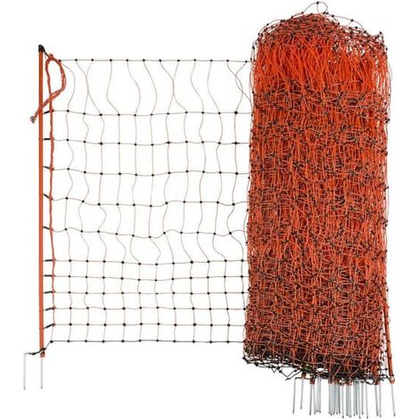 Poultry netting 50m/106cm double spike orange AKO 292271 (1/4)