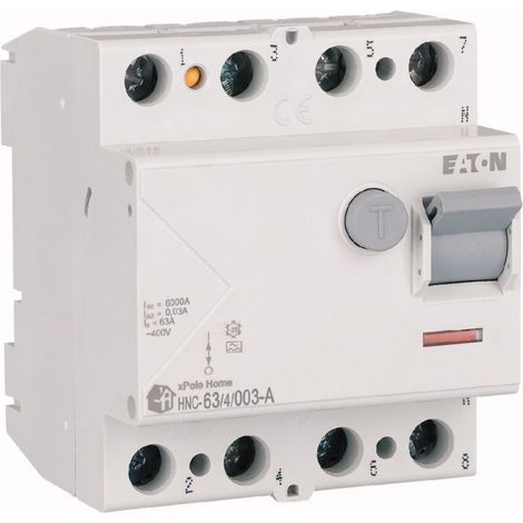 Interruttore differenziale Eaton 63A HNC-63/4/003-A 194689 (1/3)