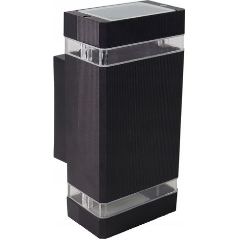 Lámpara de pared exterior moderna negra Vela 2xGU10 ID-8012 Idealed (1/5)