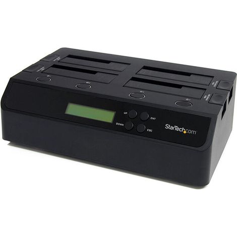 StarTech.com SATDOCK4U3RE duplicador de datos y soporte Duplicador de HDD (discos duros) 3 copias Negro (1/4)