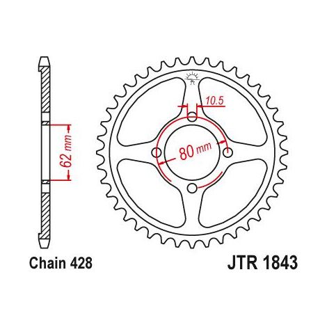 Couronne de transmission Esjot pour Moto Yamaha 125 Tt-R Le