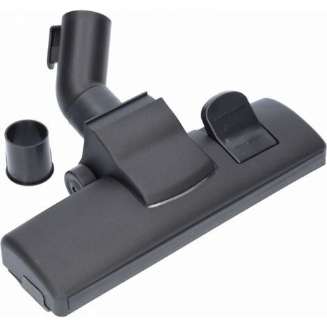 Brosse à aspirateur, Universelle, 35/32 mm, en Plastique, avec 2 roulettes, Prise de Fil pour Tapis et Adaptateur, Convient aux aspirateurs AEG, Siemens, Miele, Bosch etc. (1/4)