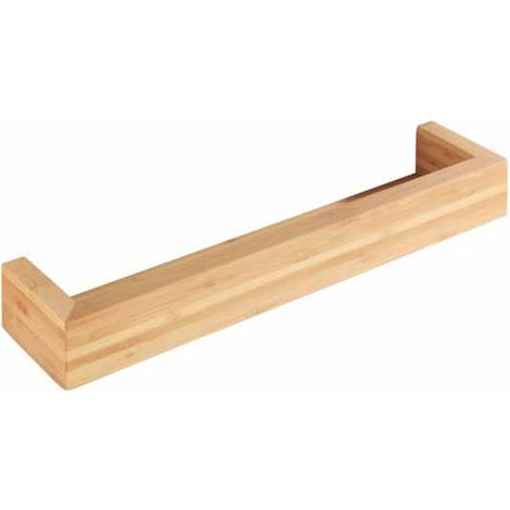 WENKO Mensola in legno di bambù, scaffale per bagno in bambù, Legno di bambù, 40x9x5 cm, Bambusa (1/4)