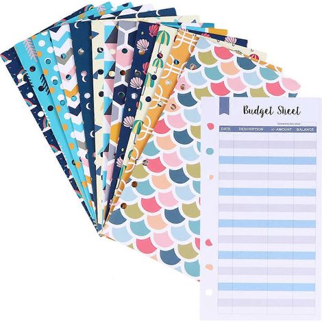 Ensemble de 26 enveloppes budgétaires créatives à 6 compartiments avec feuilles de budget et étiquettes autocollantes, organiseur de coupons-18X9.2CM (1/4)
