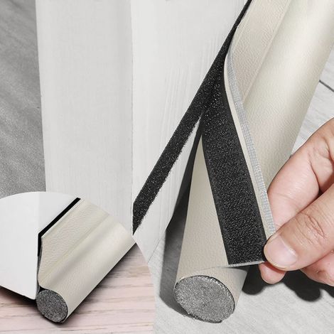 96cm Anti Froid Bas de Porte Unilatéral avec Joint Auto Adhésif, Protection Contre Les Courants d’air et Le Bruit, Weather Stripping Door Seal Strip (Blanc) (1/5)