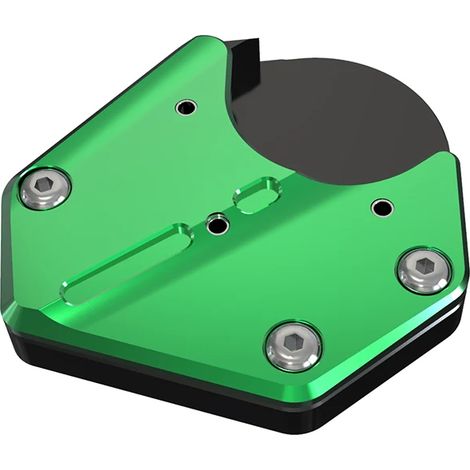 (Vert) Compatible avec les motos Kawasaki KLR650 (2008-2024, 2023, 2022) : rallonge de béquille latérale, élargisseur de béquille, support pour les pieds (maxpower). (1/4)