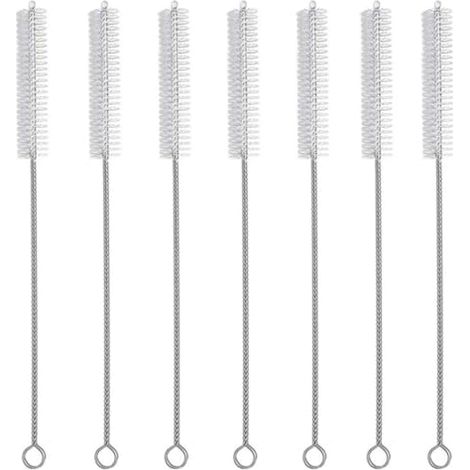 7 Pièces Goupillon Nettoyage en Acier Inoxydable, 30 cm Brosses de Nettoyage en Nylon, pour Nettoyer Les pailles, Les Tubes de Boute (1/4)