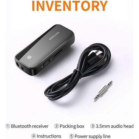 Émetteur et récepteur Bluetooth 5.1 pour voiture, kit mains libres Bluetooth, transmission audio sans fil MP3 stéréo avec NFC (1/5)