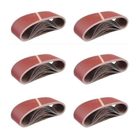 Abrasive Belt 75 x 533 mm, Mixed Abrasive Belts for Belt Sanders, Grits 40/60/80/120/180, 5 pieces