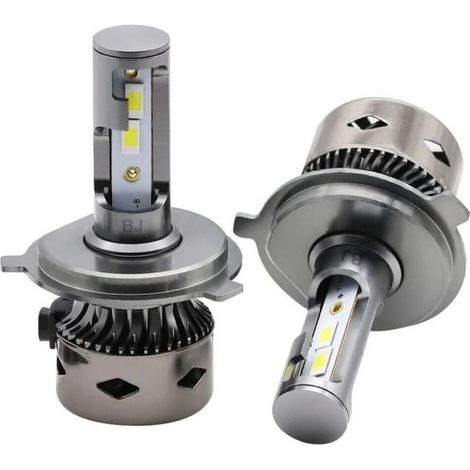 COPPIA LAMPADE LED AUTO FARI H4 D8 CANBUS MOTO LAMPADINE 42W 6000K 4200LM