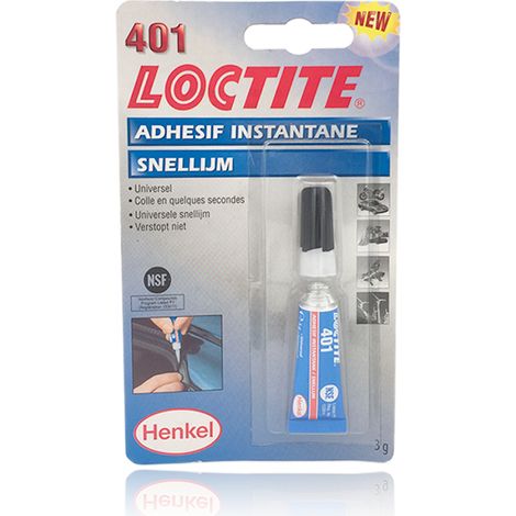 Adhésif instantané Loctite Gel Transparent, Tube, 3 g, Loctite 401 ( Prix pour 1 ) (1/7)