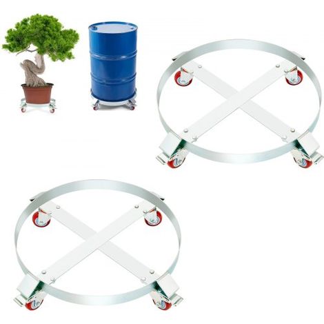 Porte-Fût 250 L 2PCS Chariot à Baril Capacité de Charge 454 kg (1/5)