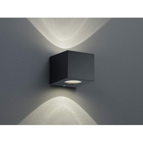 LED Außenwandleuchte CORDOBA Up and Down Light eckig in Schwarz (1/5)
