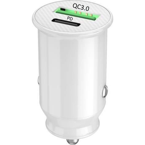 Car Charger Cigarette Lighter - Apple - iPhone XR - 30W - USB Type C - 2 Ports
