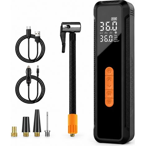Compresseur d'Air Portable Sans Fil pour Voiture Pompe Électrique Pneus Multifonction Mini (1/5)