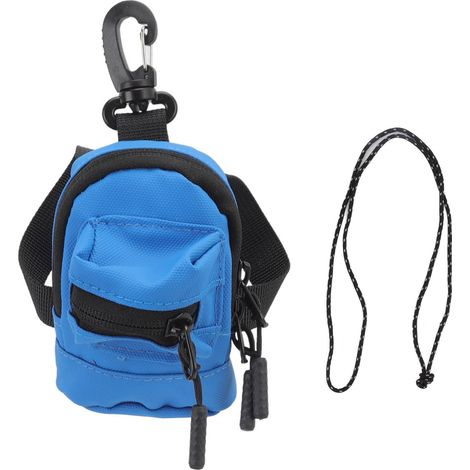 Petit porte-monnaie bleu, pochette portable pour argent, portefeuille avec porte-clés, sac de rangement pour câbles et accessoires (1/5)