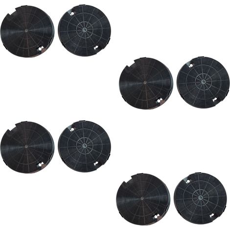 Ersatzteil - Satz von acht Kohlefiltern Typ 29 CHF029 195X33 mm - - WHIRLPOOL, BRANDT, BAUKNECHT, ARISTON HOTPOINT, INDESIT, IKEA, BOSCH, IGNIS, SAUTER, SCHOLTES, SIEMENS, ROSIERES, AEG, ELECTROLUX,