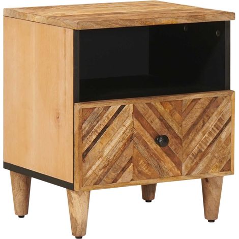 vidaXL Comodino Marrone 50 x 33 x 60 cm Legno di mango massello