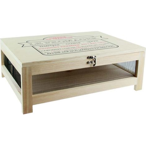 Cave à fromage en bois clair avec plateau amovible – Design bistrot chic – Fermoir pour conservation optimale – Transportable – Totally Addict