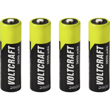 VOLTCRAFT Batteria ricaricabile Stilo (AA) NiMH 2650 mAh 1.2 V 4 pz. (1/4)