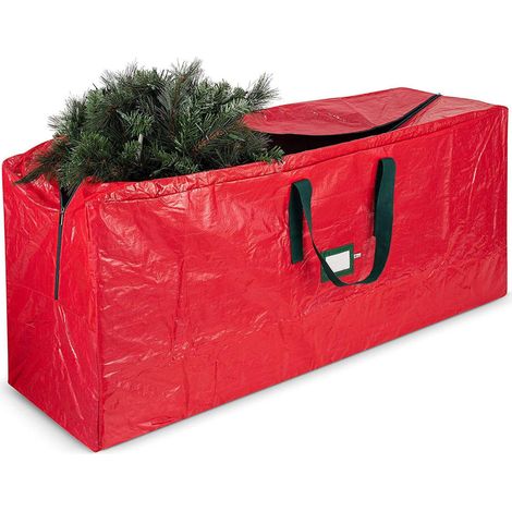 Aufbewahrungstasche für rote Weihnachtsbäume – 165 x 38 x 76 cm, PE-Gewebe, wasserdichte Außentasche, vielseitige Aufbewahrungstasche für Umzüge und Outdoor-Aktivitäten