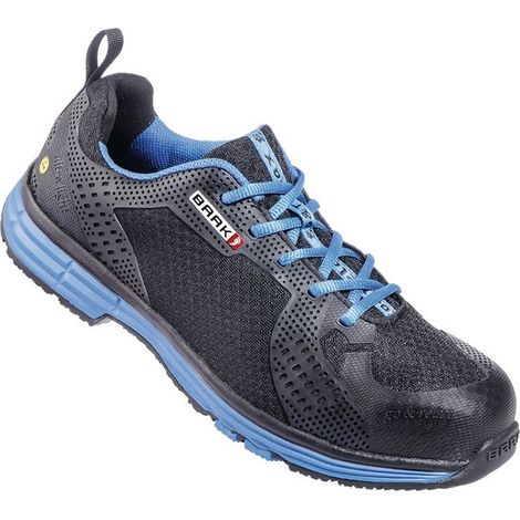 Zapato de seguridad Chris talla 45 negro / azul textil S1P SRC ESD EN20345 BAAK