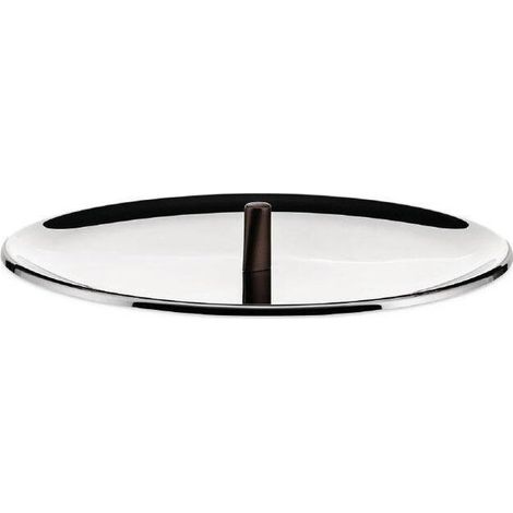 Alessi Coperchio Edo Acciaio Inox con Pomolo Marrone