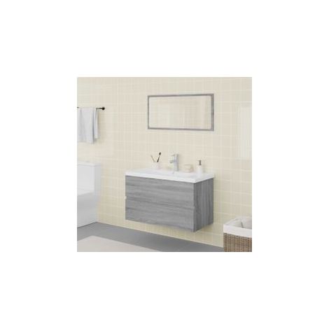 Meubles de salle de bain Sonoma gris Bois d'ingénierie (1/5)