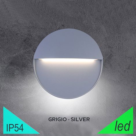 Segnapasso led da parete mod. Bilbao 3,5 colore grigio marina (1/4)