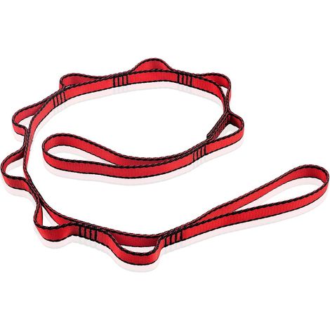 Hamac de yoga, sangle d'extension, boucle d'escalade résistante de 23 kN, boucles multiples, sangle d'exercice en nylon réglable, ceinture d'escalade, yoga aérien, pilates, étirements, entraînement ph (1/2)