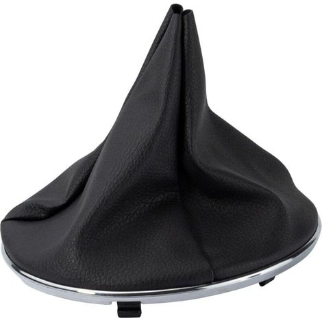Schaltmanschette für Fiat 500 500C 2007–2015 55344016 50293173 50295075 50295325 Schaltknauf aus schwarzem Leder und Chrom (1/4)