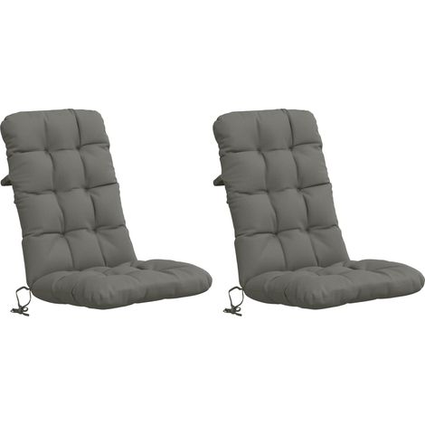 Coussins de Chaise à Dossier Haut en 2 Pièces VIANEN vidaXL