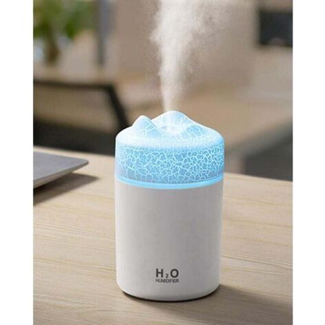 Mini umidificatore portatile, texture vulcanica colorata, umidificatore a nebbia fredda da 300 ml, alimentazione USB, spegnimento automatico. Ideale per camera da letto, ufficio e auto. (1/4)