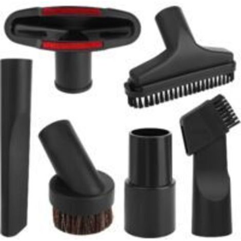 6 Accessoires Pour Aspirateur - Brosse Universelle - Embout Plat Long 25,8 Cm - Compatible Diamètre 32 Mm - Pour Canapé Bureau Clavier (1/2)