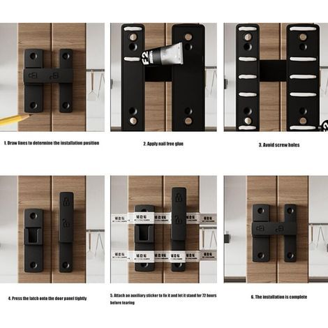 Chiusure per porte portatili e robuste, con apertura a 180 gradi, facili da installare, ideali per bagni di hotel, garage e armadi.
