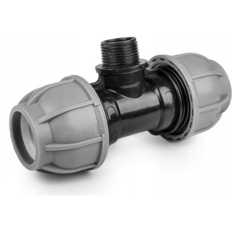 Conector en T para tuberías de PE de 20 mm GZ 1/2" PN10 Bradas 7063 (1/3)