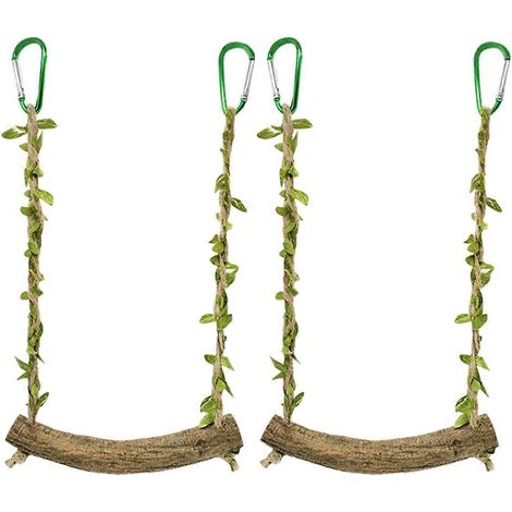 Aménagement paysager pour cage à oiseaux, balançoire pour perroquet, jouet à mâcher en bois (1/5)