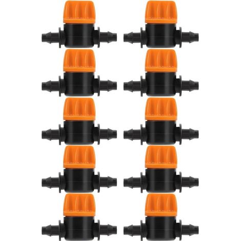 10pcs Irrigation Switch Valve 4/7 Irrigation Hose Connector Hose Connectors Plug Valve Suitable for Garden Farm (1/5)