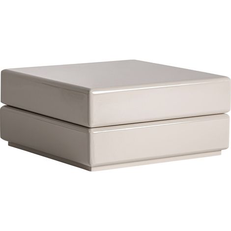Table basse carrée blanc cassé contemporaine - blanc cassé (1/4)