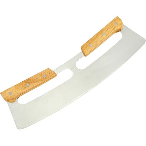 Professioneller Pizzaschneider mit lebensmittelechter, gehärteter Edelstahlklinge und doppeltem Schutzgriff. (1/5)