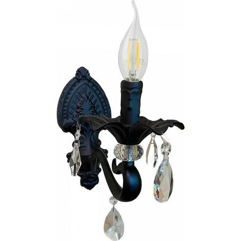 TrAdE Shop Traesio - Applique Parete A Candelabro Stile Vintage Attacco E14 Lampada Muro Retro E43-1n - (1/2)