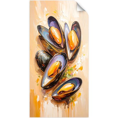 Poster autocollant Moules Fruits de mer Sushi 40x80 (1/3)