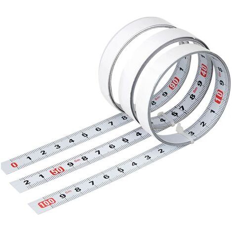 Mètre ruban auto-adhésif en acier au carbone - Longueur : 100 cm - Mesure précise pour établis et machines - Mètre ruban sécable