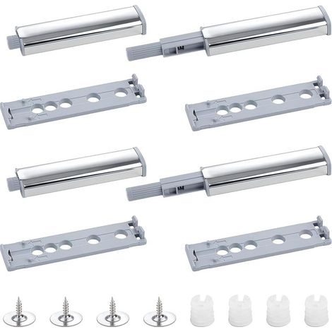 4 Pièces Push to Open Aimant Poussoir Porte Placard, Amortisseur pour Tiroir Sans Poignée pour La Porte de L'armoire, Tiroir, Meuble et Placard (1/5)