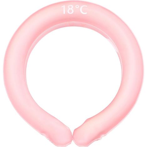 Collier de refroidissement réutilisable pour l'été, tour de cou rafraîchissant sans mains, gel froid cervical rechargeable, accessoire fraîcheur portable. (1/5)