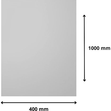 Plaque verre acrylique miroir 3 mm - 40 x 100 cm (400 x 1000 mm) - Verre synthétique - Bord droits - Plexiglass